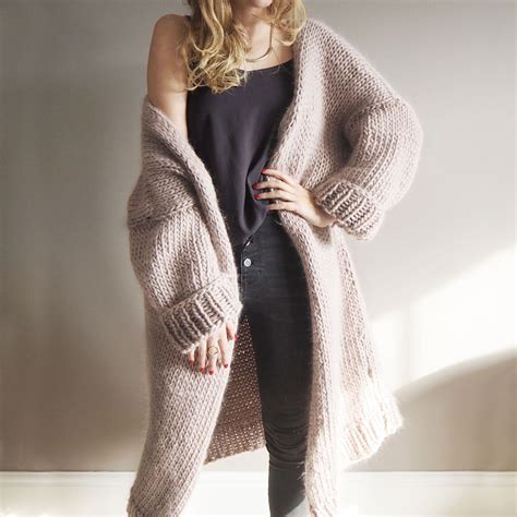 oversized chunky knit cardigan pattern